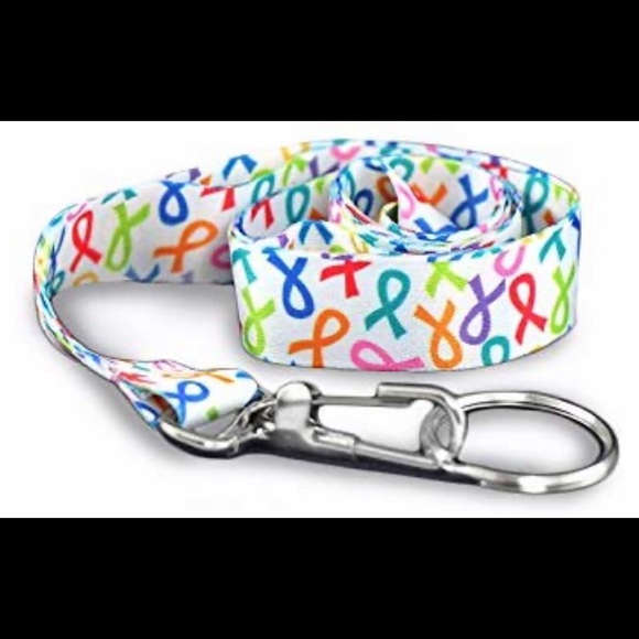 Multi Colored Ribbon Awareness Lanyard - Picture 1 of 2